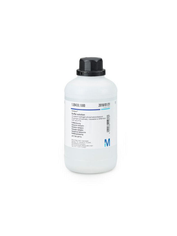 Solución tampón pH7, trazable a NIST, botella 1 L