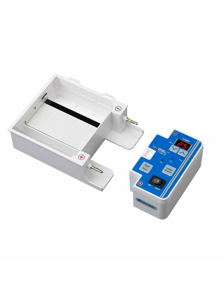 Mini sistema de electroforésis myGel Mini (Incluye E1101, A1701 y W4000-100)