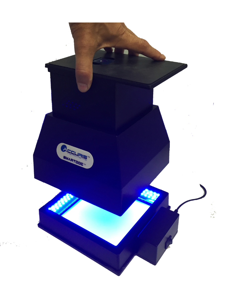 Sistema de captura de imágenes Accuris SmartDoc 2.0 System con base de iluminación de luz azul 115V